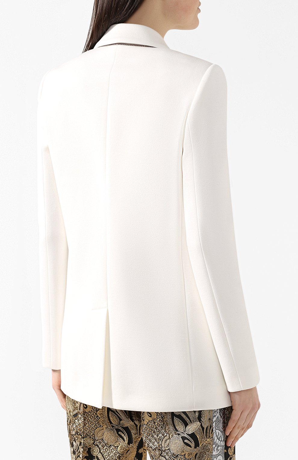 Хлопковый жакет BRUNELLO CUCINELLI белого цвета по цене 353500 руб., арт. MF5708442, фото 4 Хлопковый жакет BRUNELLO CUCINELLI, арт. MF5708442, фото 4