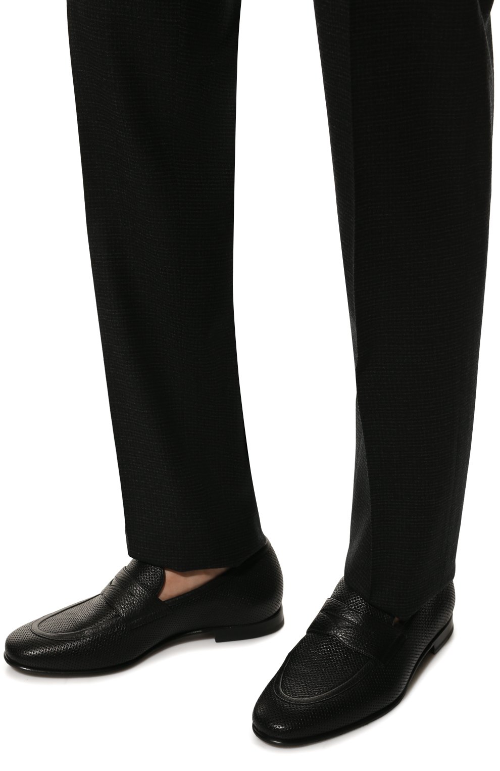 Кожаные пенни-лоферы BARRETT черного цвета по цене 53950 руб., арт. 131U016.3/CERV0 ACC. F0.45312, фото 3 Кожаные пенни-лоферы BARRETT, арт. 131U016.3/CERV0 ACC. F0.45312, фото 3