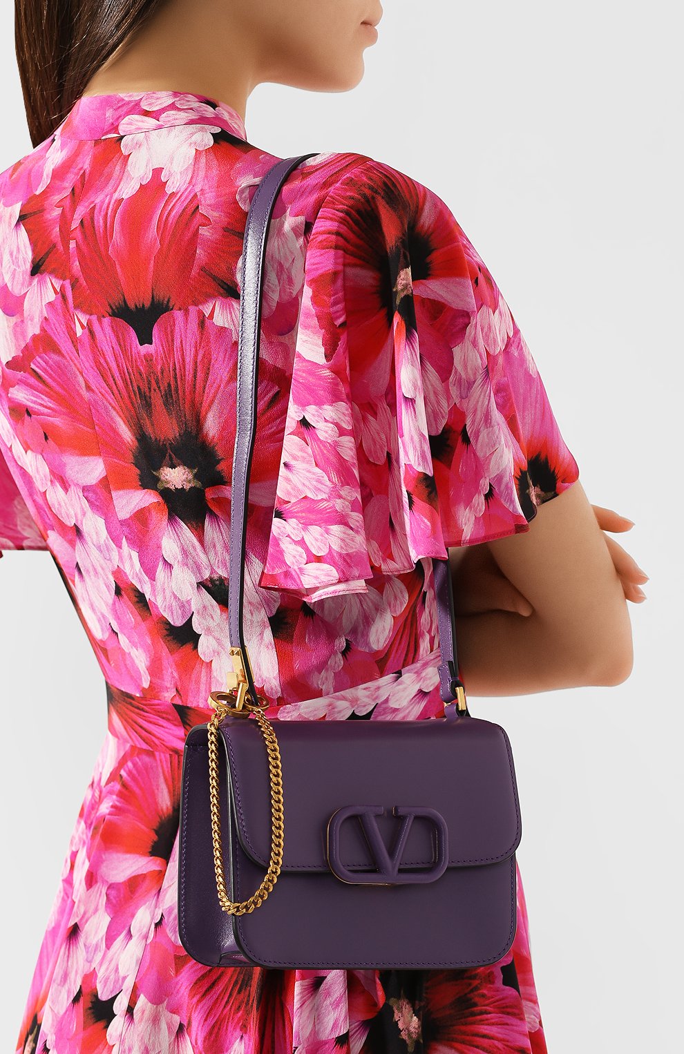 Сумка vsling small VALENTINO фиолетового цвета по цене 259500 руб., арт. TW2B0F01/HFB, фото 2 Сумка vsling small VALENTINO, арт. TW2B0F01/HFB, фото 2