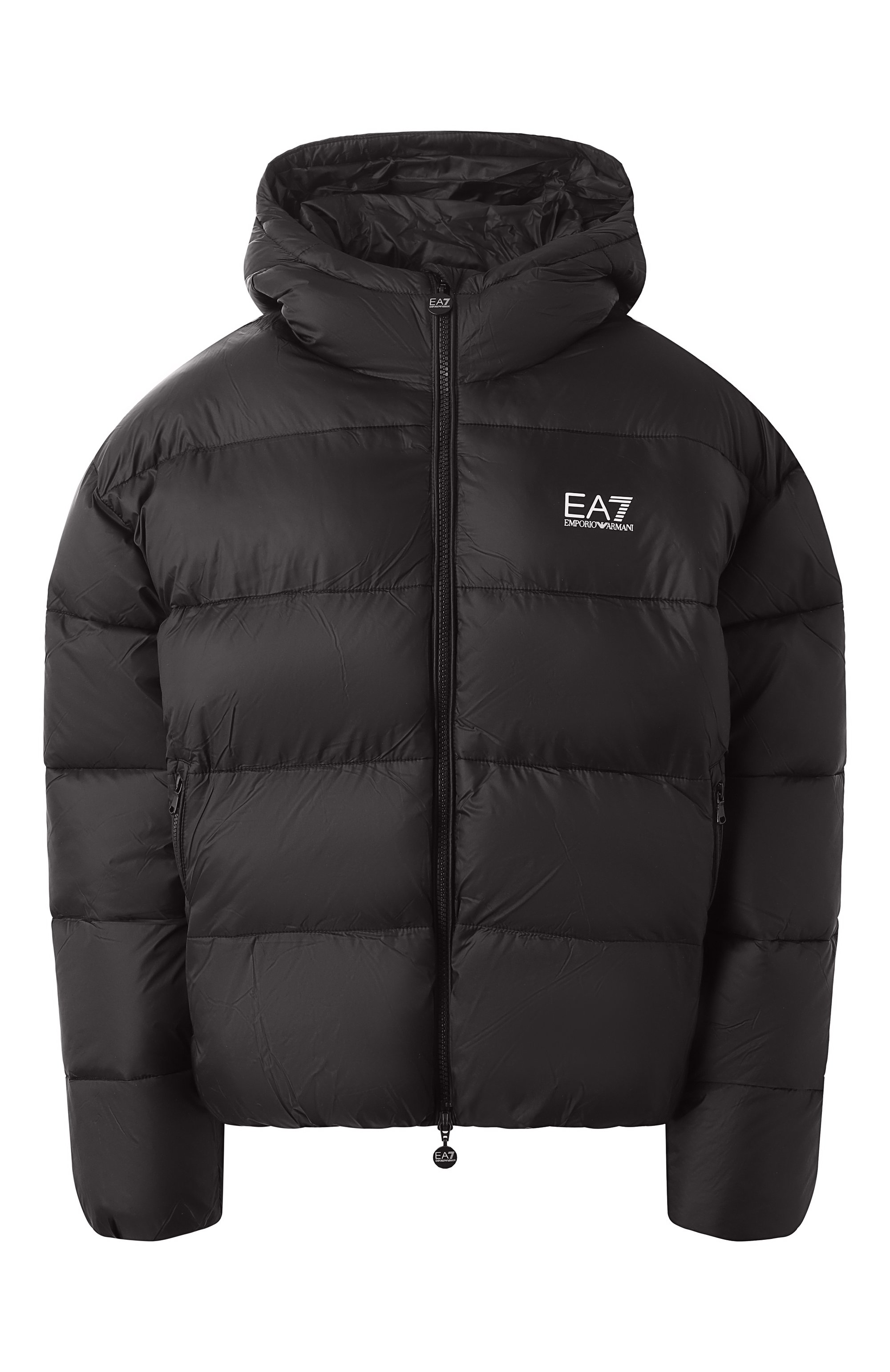 Пуховик EA7 черного цвета по цене 29950 руб., арт. 6DTB17/TNGPZ, фото 1 Пуховик EA7, арт. 6DTB17/TNGPZ, фото 1