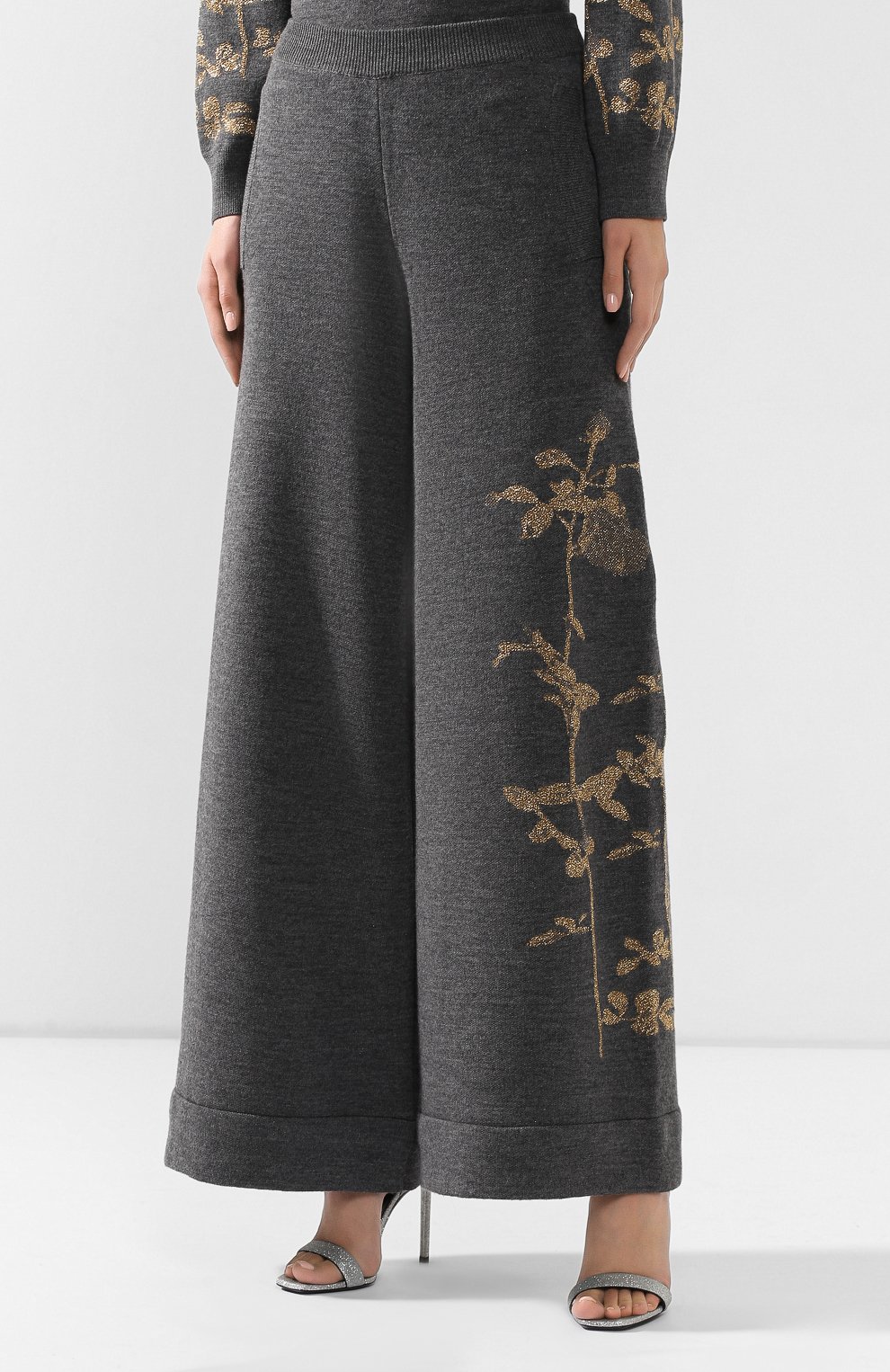 Шерстяные брюки DRIES VAN NOTEN серого цвета по цене 68400 руб., арт. 192-11247-8726, фото 3 Шерстяные брюки DRIES VAN NOTEN, арт. 192-11247-8726, фото 3