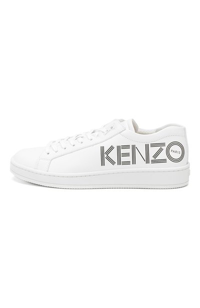 Кожаные кеды KENZO белого цвета по цене 32450 руб., арт. F965SN129L71, фото 3 Кожаные кеды KENZO, арт. F965SN129L71, фото 3