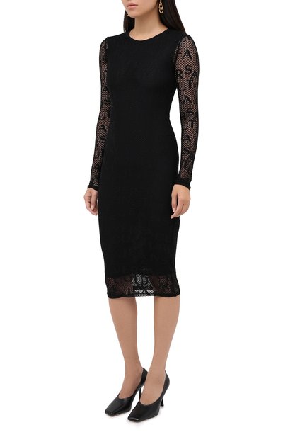 Платье VERSACE JEANS COUTURE черного цвета по цене 35300 руб., арт. D2HZB426-ZDM907/04889, фото 3 Платье VERSACE JEANS COUTURE, арт. D2HZB426-ZDM907/04889, фото 3