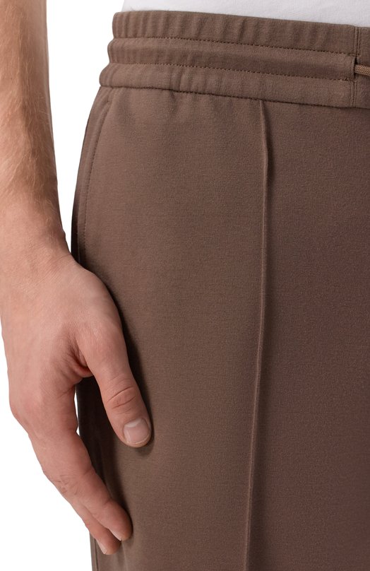 Хлопковые брюки 12 STOREEZ 136582 Коричневый  136582 Фото 5