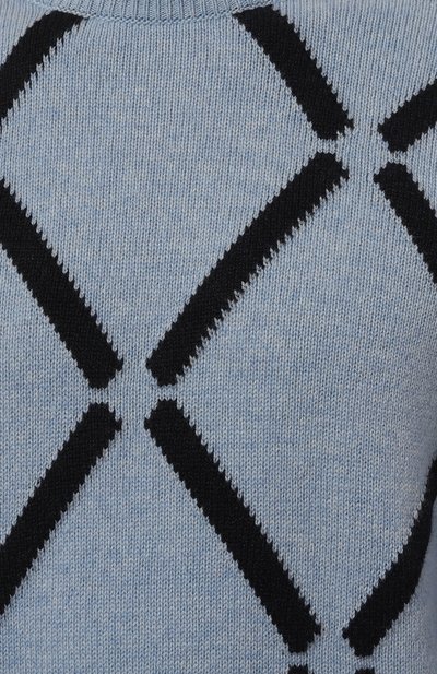 Кашемировый свитер KITON голубого цвета по цене 340500 руб., арт. UMK0512V385, фото 5 Кашемировый свитер KITON, арт. UMK0512V385, фото 5