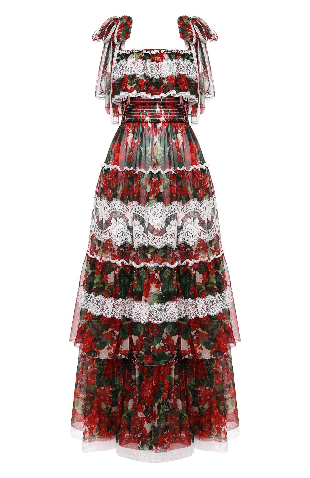 Платье из смеси шелка и хлопка DOLCE & GABBANA, арт. F68N9T/HS1ZV, фото 1