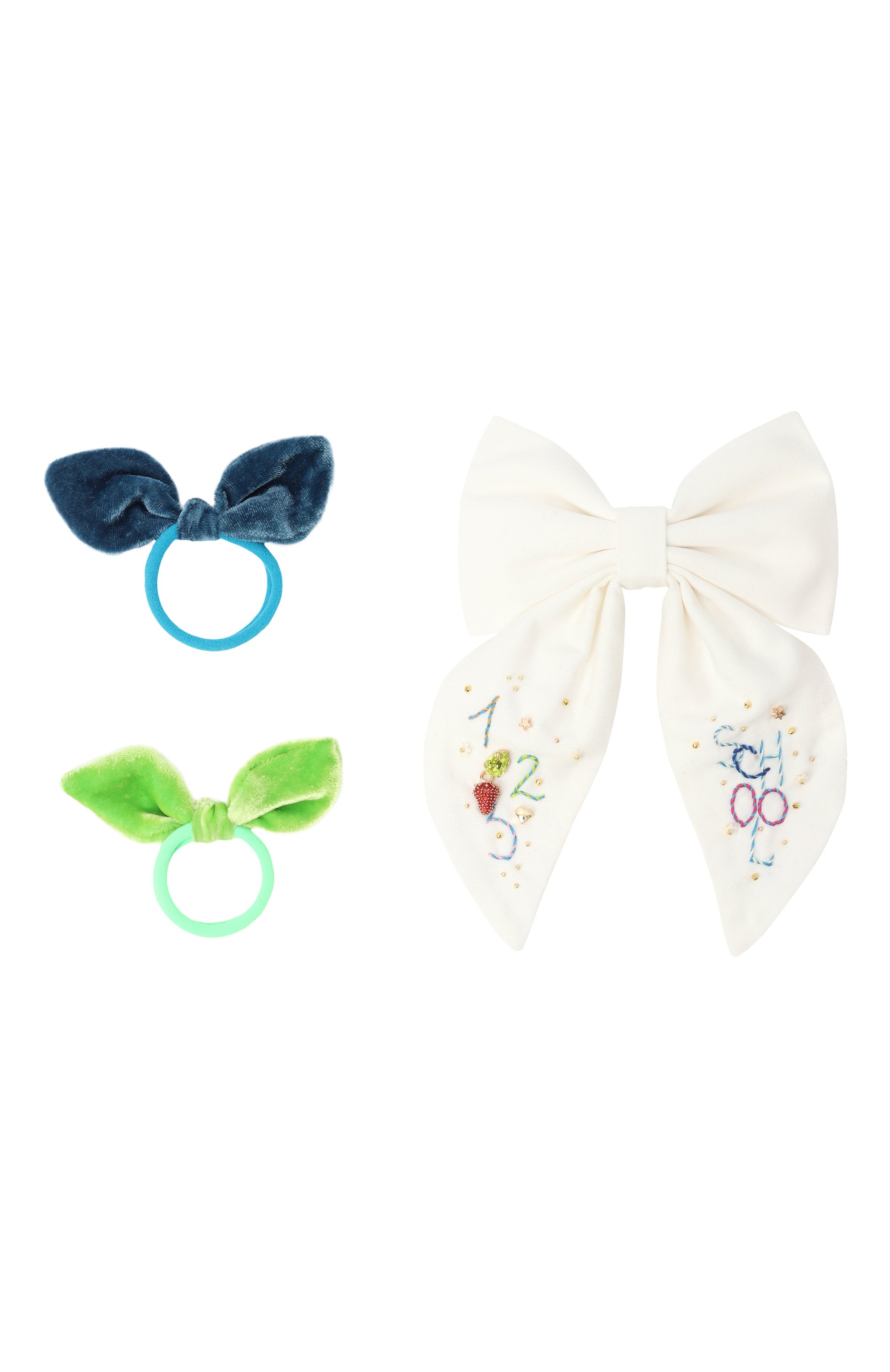 Комплект из трех бантов school PINK.OLIVKA разноцветного цвета по цене 12560 руб., арт. PO-70203, фото 1 Комплект из трех бантов school PINK.OLIVKA, арт. PO-70203, фото 1