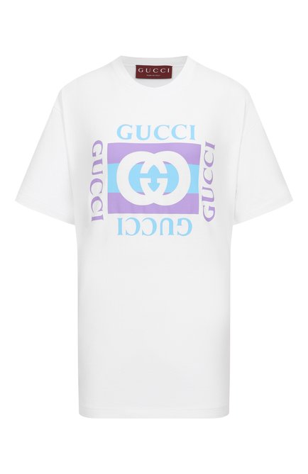 Женская хлопковая футболка GUCCI, арт. 837959/XJHG9