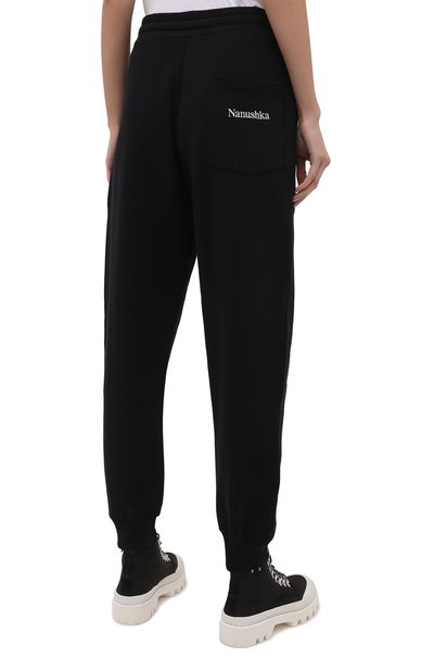 Джоггеры NANUSHKA черного цвета по цене 46450 руб., арт. SHAY_BLACK_0RGANIC FLEECE, фото 4 Джоггеры NANUSHKA, арт. SHAY_BLACK_0RGANIC FLEECE, фото 4