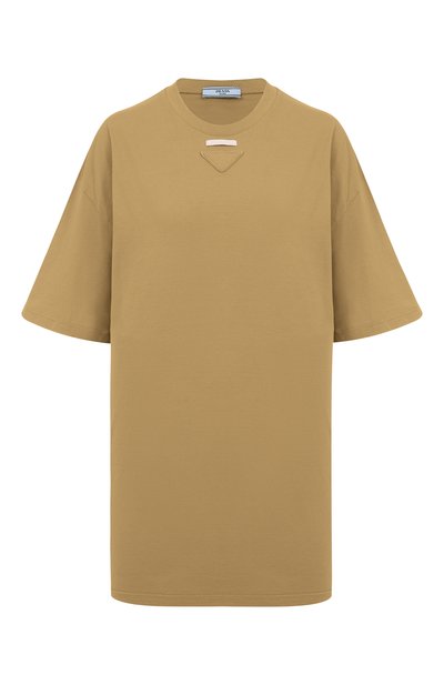 Женская хлопковая футболка PRADA, арт. 3558A/12ZB