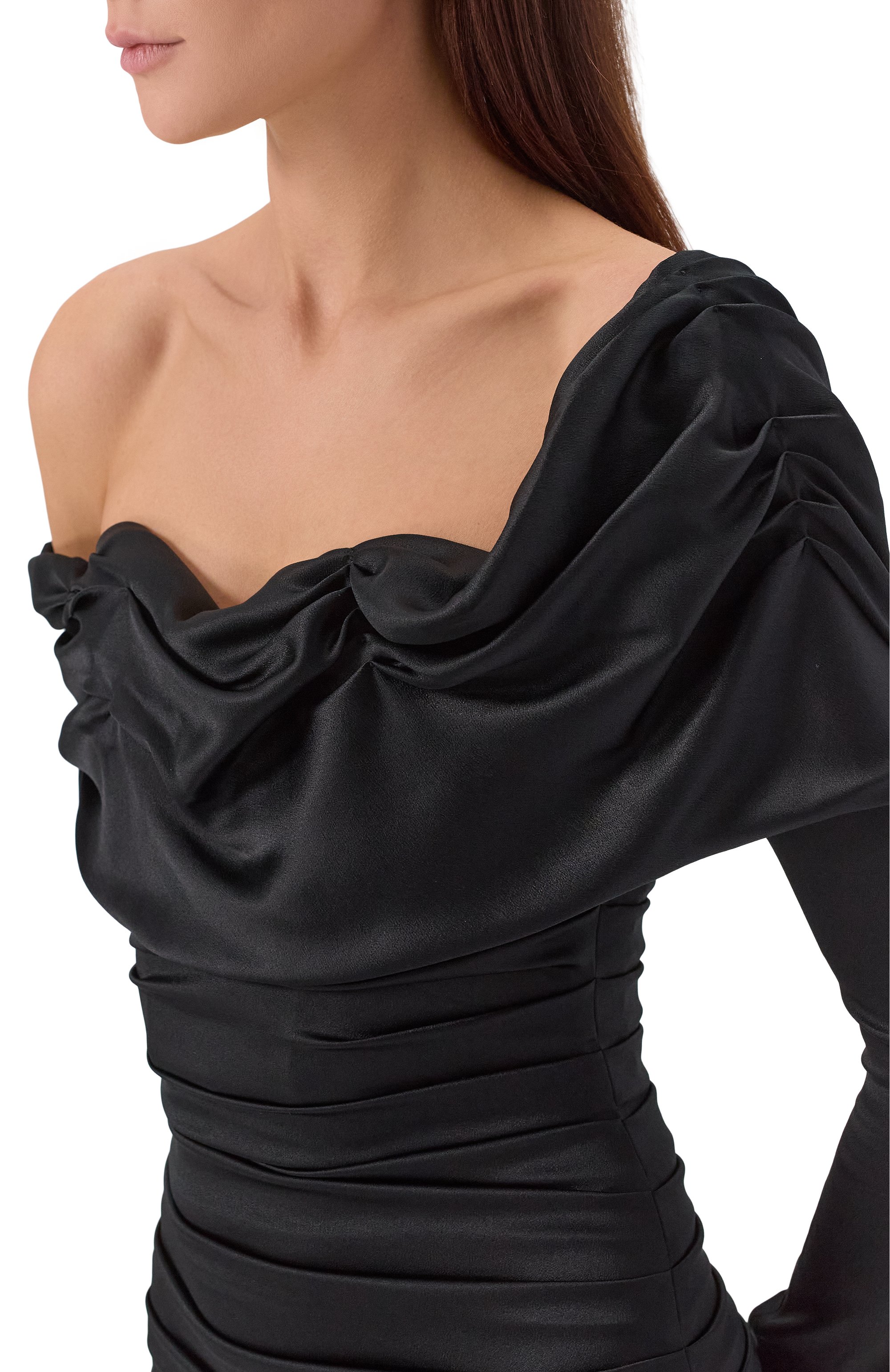 Атласное платье GIUSEPPE DI MORABITO, арт. 05FWDR474 05301, фото 4