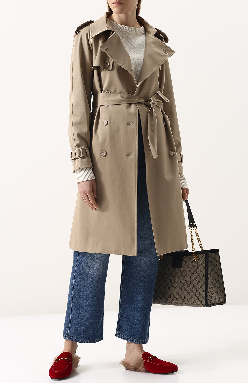 Бархатные сабо princetown с пряжкой-трензелем GUCCI, арт. 448657/K4D50, фото 2