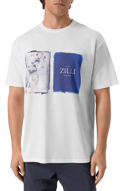 Хлопковая футболка Zilli TSR03CM0100VGRF00 Белый  TSR03CM0100VGRF00 Фото 3