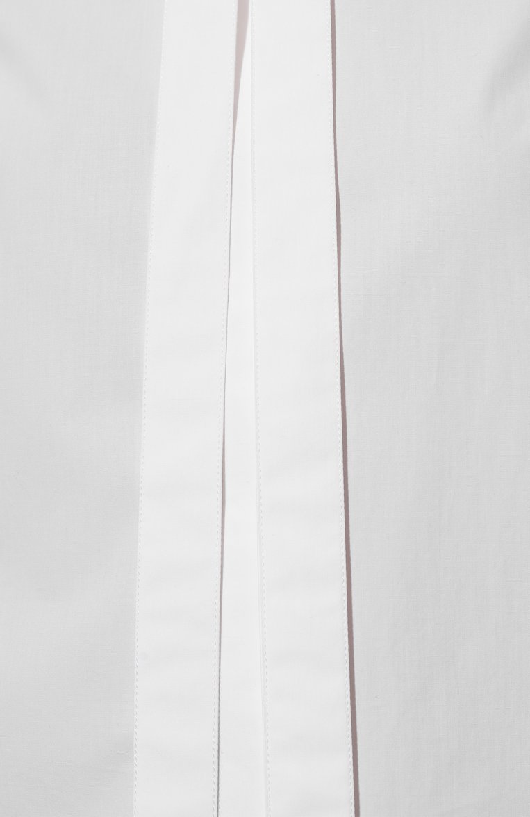 Женская хлопковая блузка VALENTINO белого цвета, арт. 3B3AB5905A6 | Фото 5 (Материал сплава: Проставлено; Материал внешний: Хлопок; Драгоценные камни: Проставлено; Длина (для топов): Стандартные; Рукава: Длинные; Стили: Классический; Женское Кросс-КТ: Блуза-одежда; Принт: Без принта)