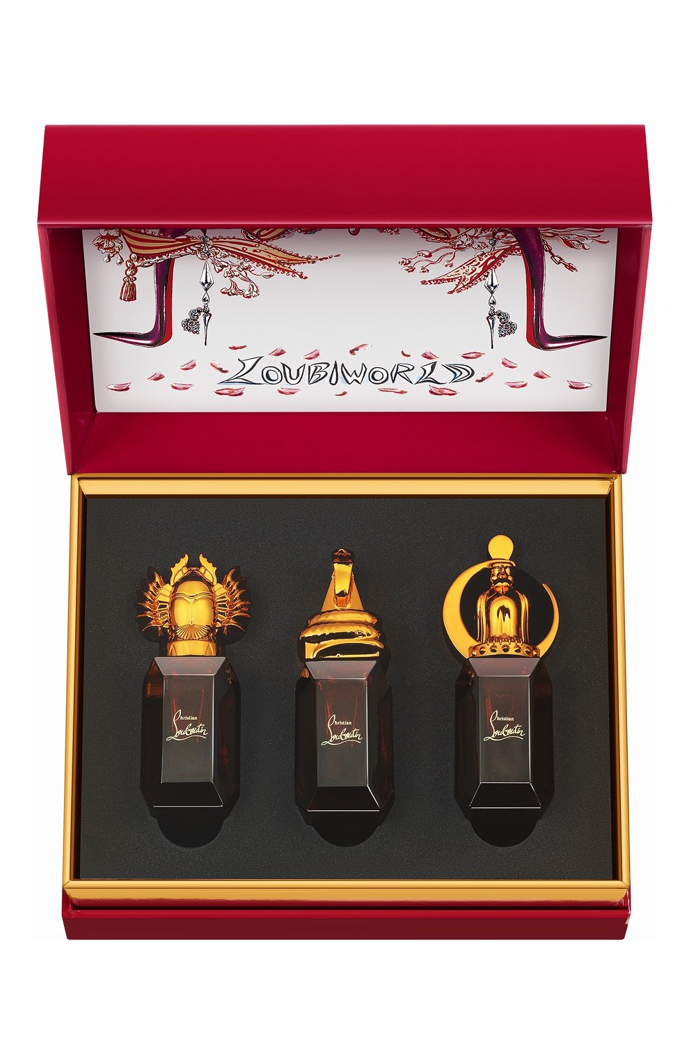 Набор миниатюр loubiworld (3x9ml) CHRISTIAN LOUBOUTIN бесцветного цвета по цене 15600 руб., арт. 8435415059145, фото 1 Набор миниатюр loubiworld (3x9ml) CHRISTIAN LOUBOUTIN, арт. 8435415059145, фото 1