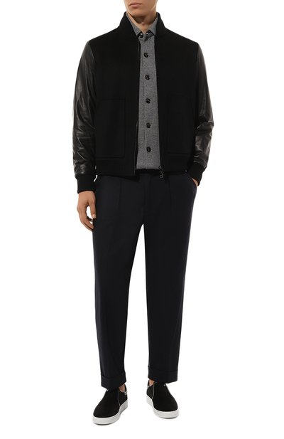 Шерстяные брюки KITON темно-синего цвета по цене 154500 руб., арт. UPKN023K0118E07, фото 2 Шерстяные брюки KITON, арт. UPKN023K0118E07, фото 2