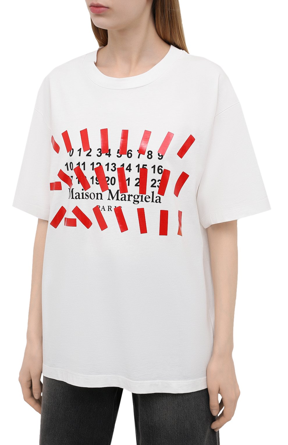 Хлопковая футболка MAISON MARGIELA белого цвета по цене 38850 руб., арт. S29GC0296/S23935, фото 3 Хлопковая футболка MAISON MARGIELA, арт. S29GC0296/S23935, фото 3