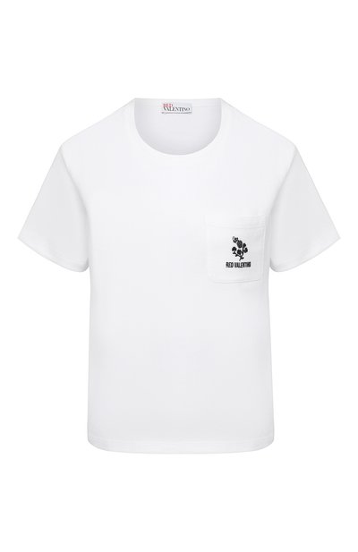 Женская хлопковая футболка REDVALENTINO, арт. VR3MG08K/5PM