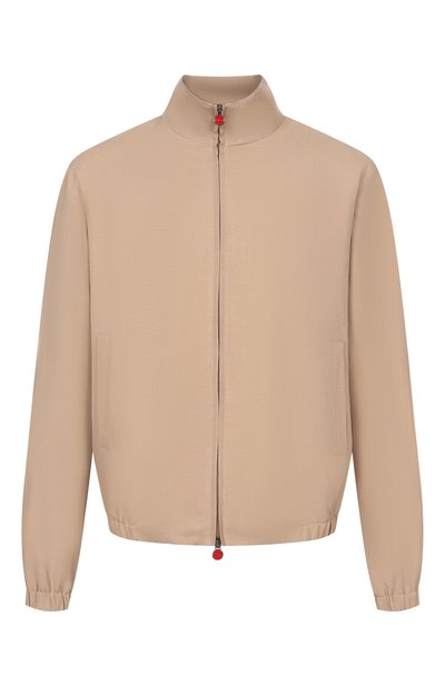 Мужской бомбер из шелка и льна KITON, арт. UW2407V0848H
