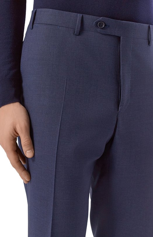 Шерстяные брюки Canali 71019/EU00551 Синий  71019/EU00551 Фото 5