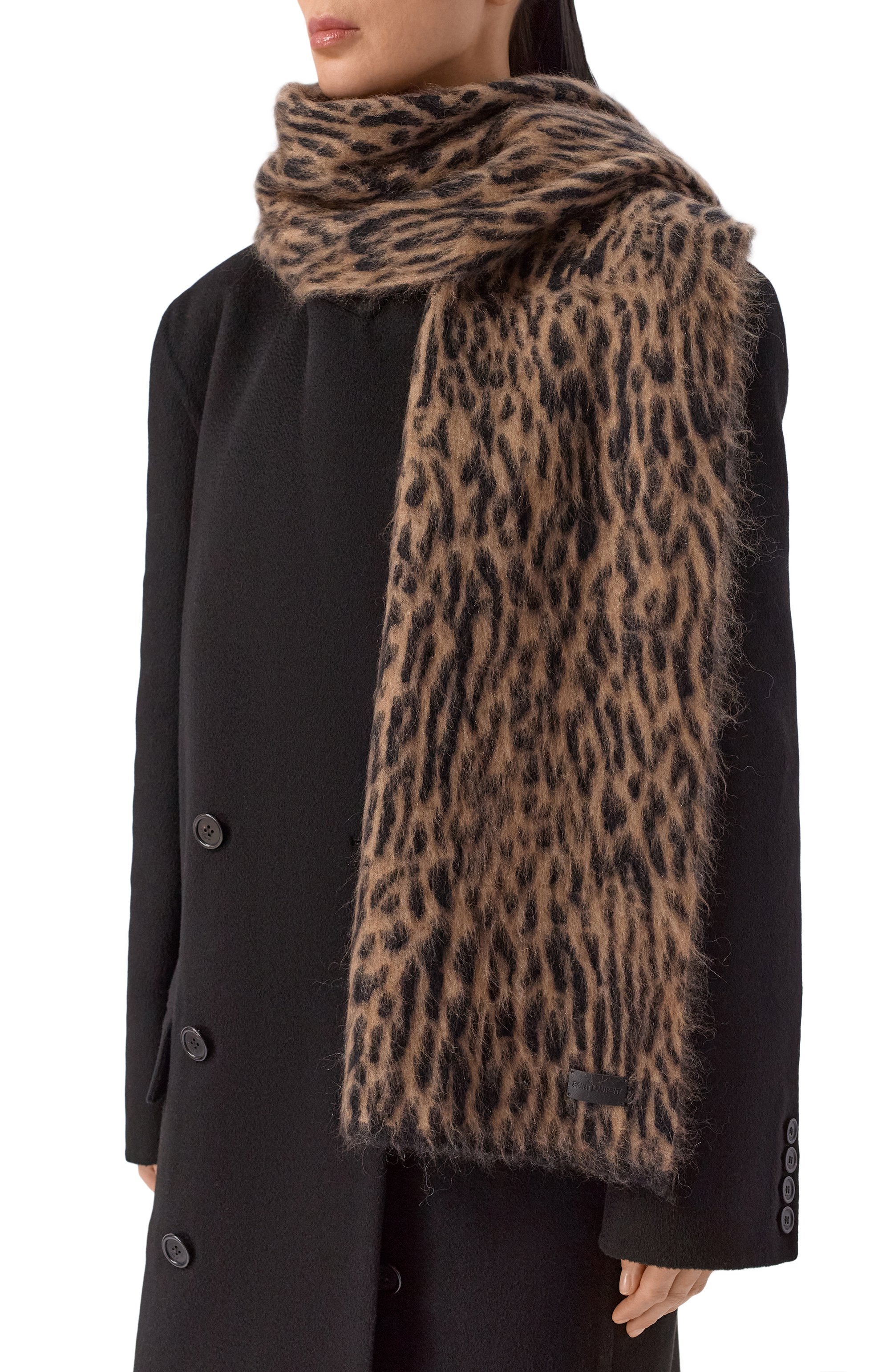 Шерстяной шарф SAINT LAURENT, арт. 801972/3YQ31, фото 2