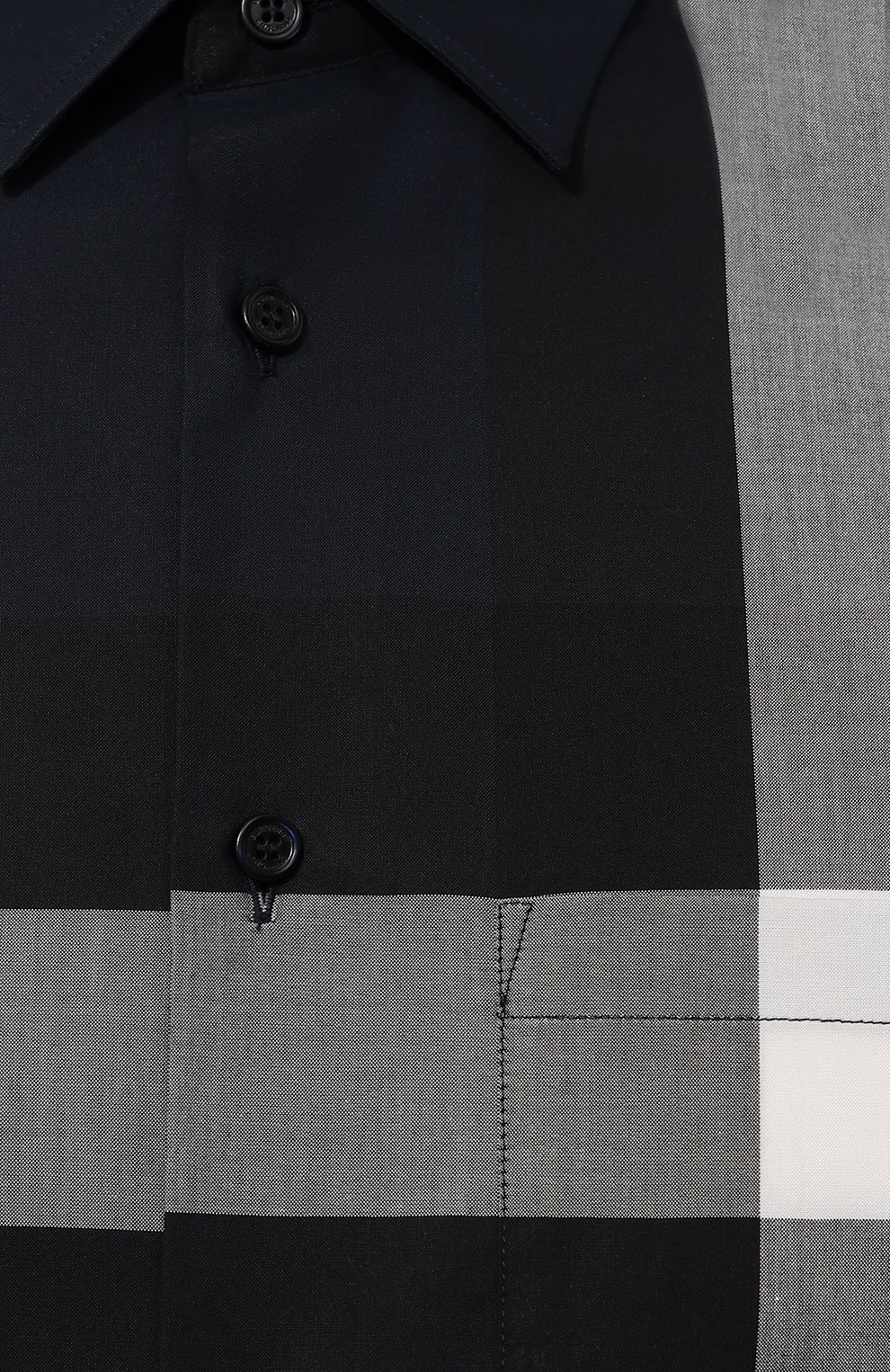 Хлопковая рубашка BURBERRY темно-синего цвета по цене 69950 руб., арт. 8079592, фото 5 Хлопковая рубашка BURBERRY, арт. 8079592, фото 5