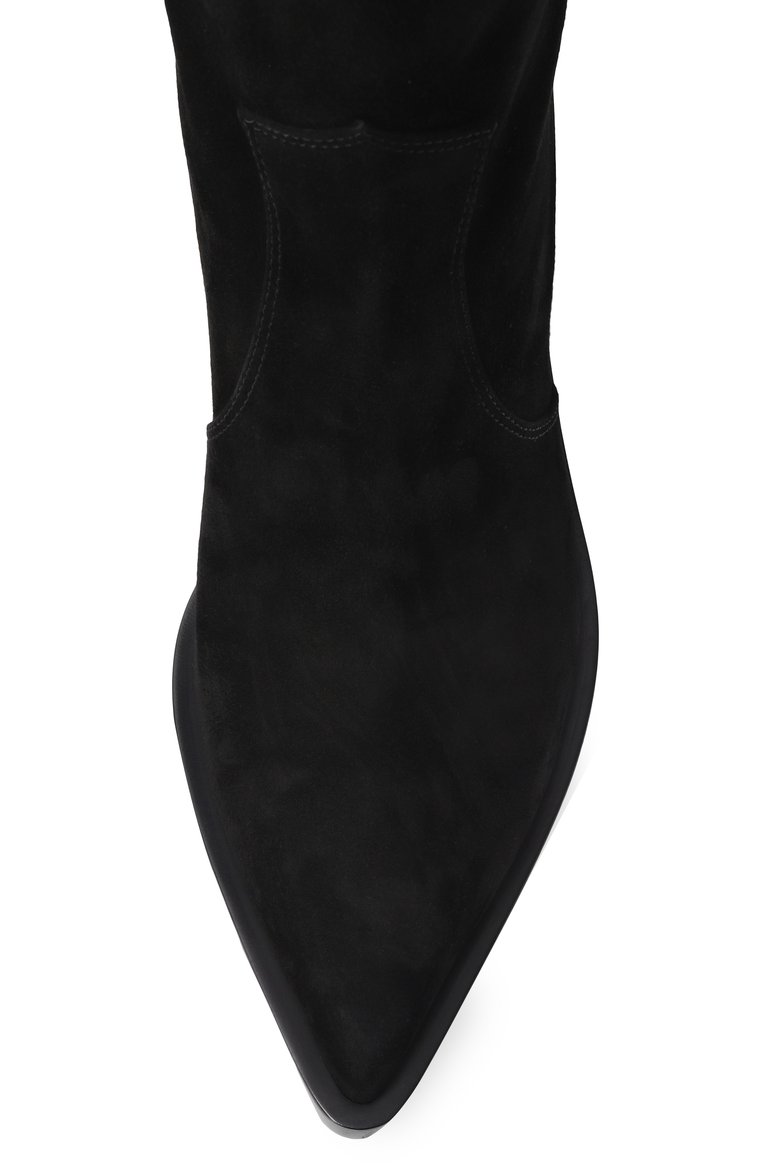 Женские замшевые казаки waylon 45 GIANVITO ROSSI черного цвета, арт. G72999.45CU0.CASNER0 | Фото 6 (Материал внутренний: Натуральная кожа; Подошва: Плоская; Автоматизация состава: Проставлено; Каблук высота: Средний; Материал внешний: Натуральная кожа, Замша; Автоматизация ТО: Проставлено; Материал утеплителя: Без утеплителя; Женское Кросс-КТ: Казаки-сапоги; Каблук тип: Устойчивый)