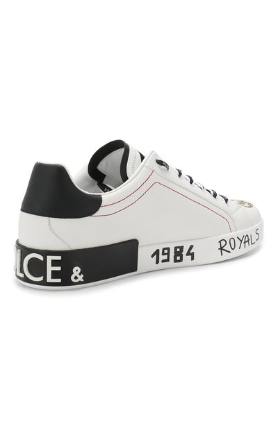 Кожаные кеды portofino DOLCE & GABBANA, арт. CS1587/AK160, фото 4