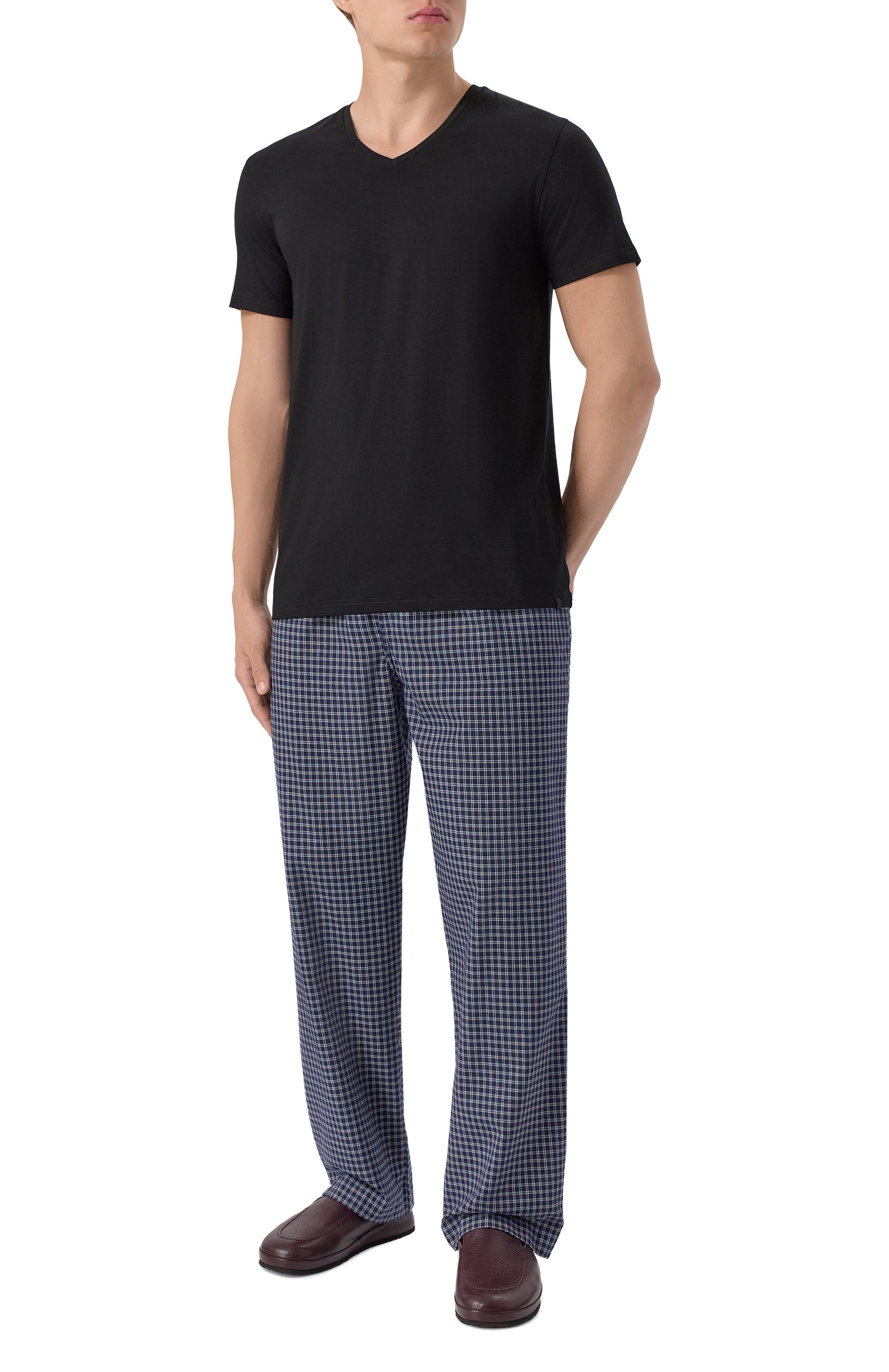 Хлопковые домашние брюки DEREK ROSE, арт. 3564-BRAE032, фото 2