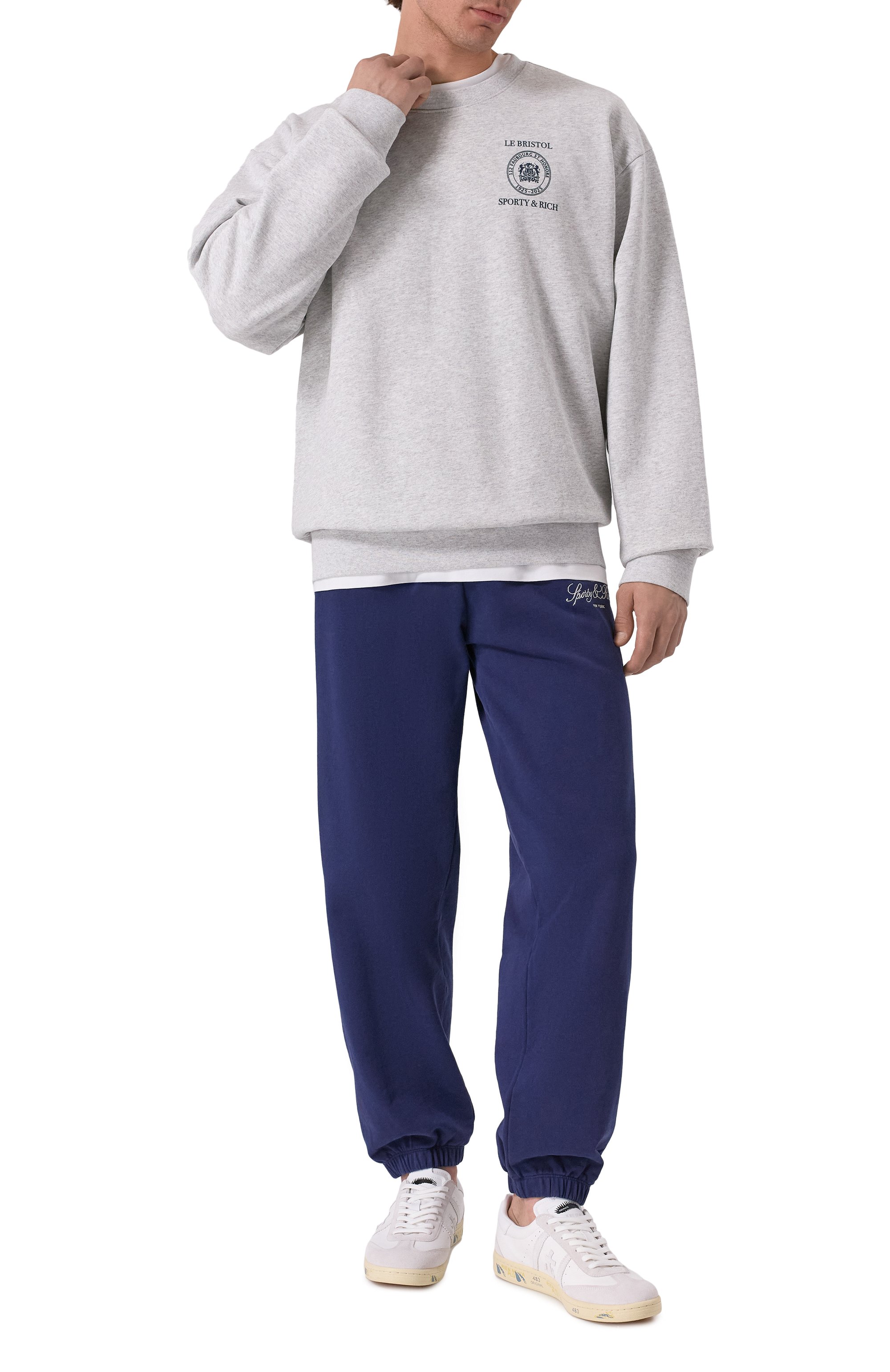 Хлопковые джоггеры SPORTY AND RICH, арт. PA036606231BL106, фото 2