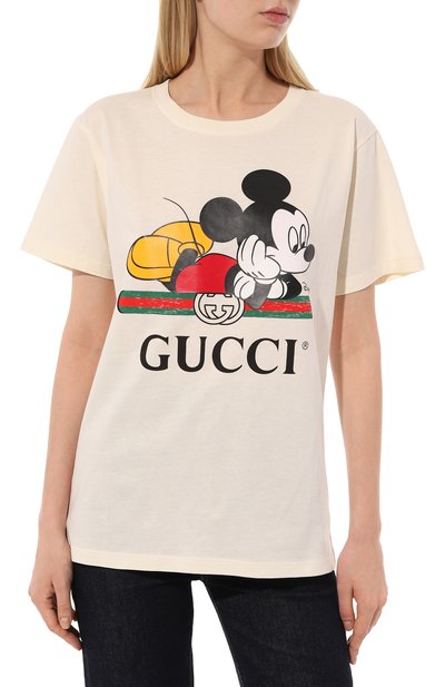 Хлопковая футболка disney x gucci GUCCI, арт. 492347 XJB7W, фото 3