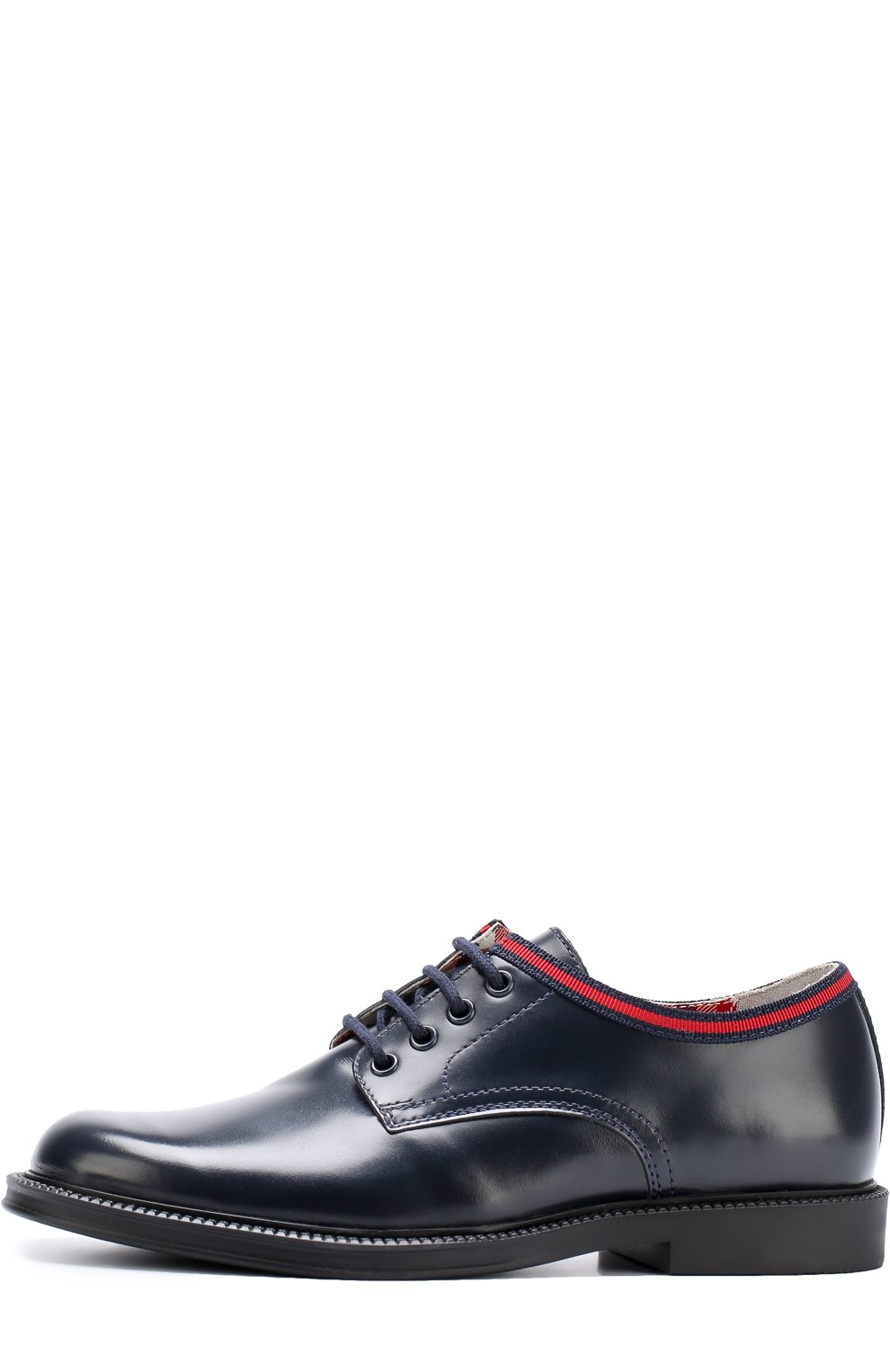 Кожаные дерби с текстильной отделкой GUCCI, арт. 477514/D7310, фото 2