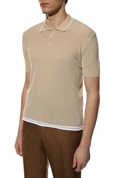 Поло из хлопка и льна JACQUEMUS, арт. 225KN015-2055, фото 3