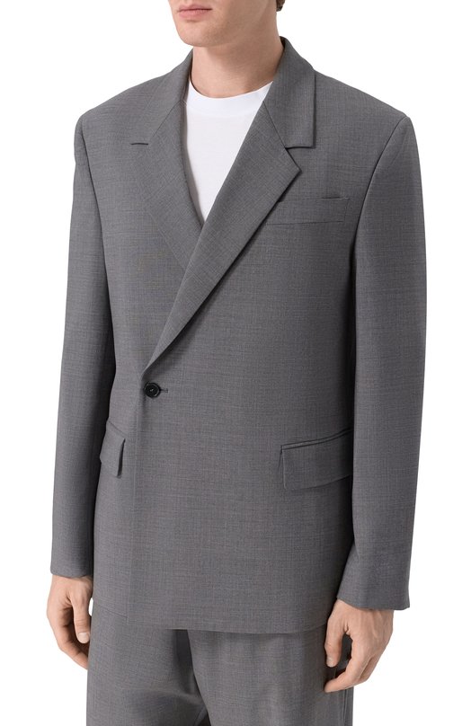 Шерстяной пиджак MSGM 4040MG05/267100 Серый  4040MG05/267100 Фото 3