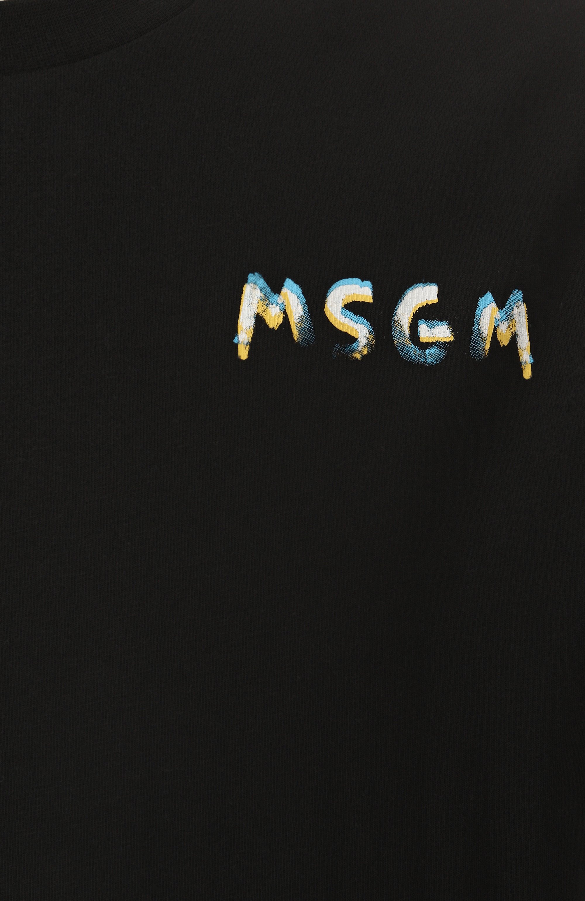 Хлопковая футболка MSGM, арт. 3840MM101/257097, фото 6