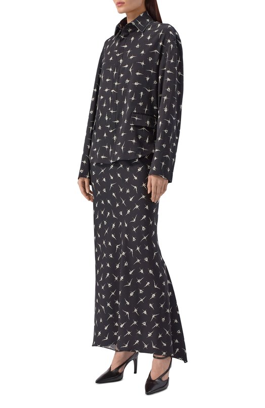 Шелковая юбка Gooroo SK050-2008-9012-FW25/26 Чёрный  SK050-2008-9012-FW25/26 Фото 2