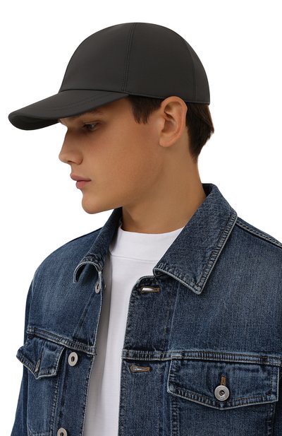 Бейсболка BRIONI темно-серого цвета по цене 34550 руб., арт. 04930L/P0901, фото 2 Бейсболка BRIONI, арт. 04930L/P0901, фото 2