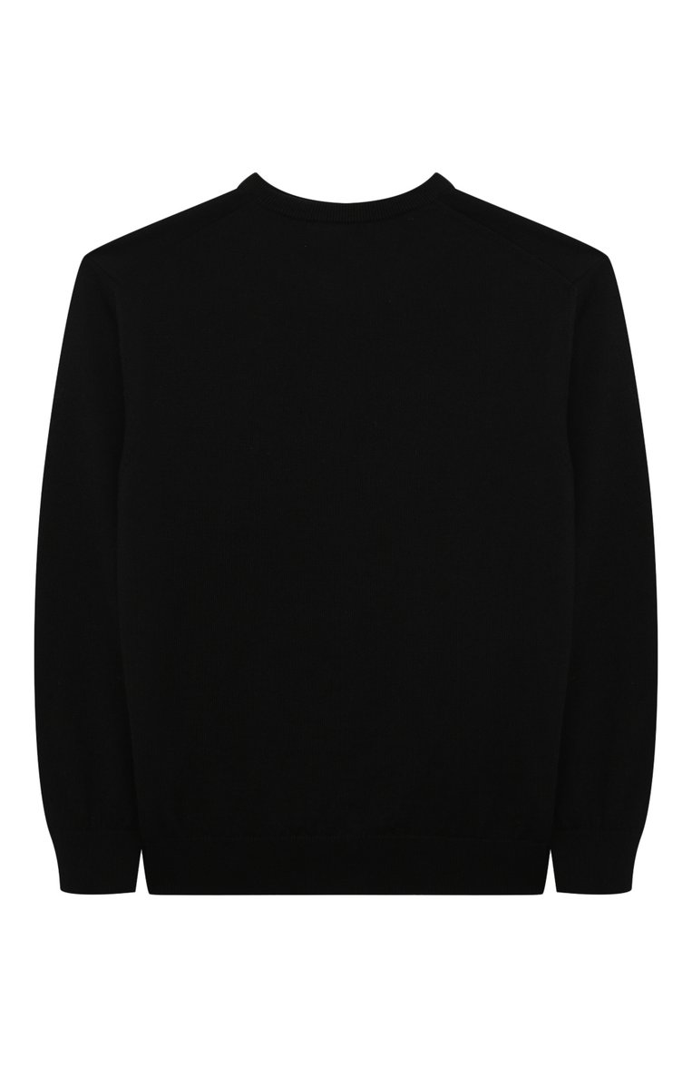 Мужского шерстяной пуловер DOLCE & GABBANA черного цвета, арт. L4KW22/JAVUV/8-14 | Фото 2 (Мальчики Кросс-КТ: Пуловер-одежда; Региональные ограничения белый список (Axapta Mercury): RU, Не проставлено; Нос: Не проставлено; Ростовка одежда: 10 - 11 лет | 140 - 146см, 12 лет | 152 см, 8 лет | 128 см)