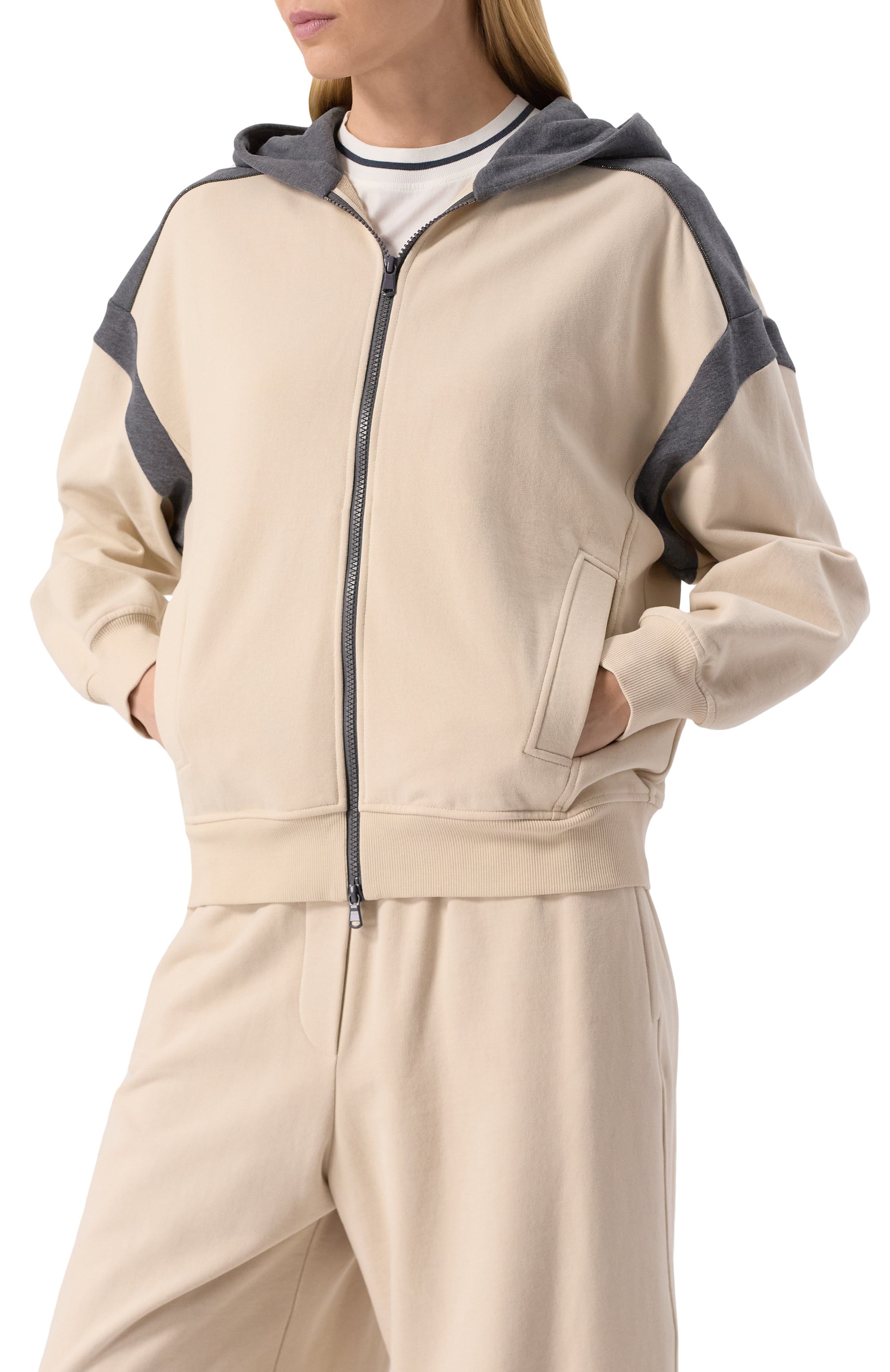 Хлопковая толстовка BRUNELLO CUCINELLI, арт. MN05NVE306, фото 3