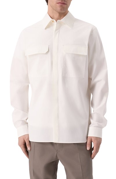 Хлопковая рубашка RICK OWENS, арт. RU01E5291/P, фото 3