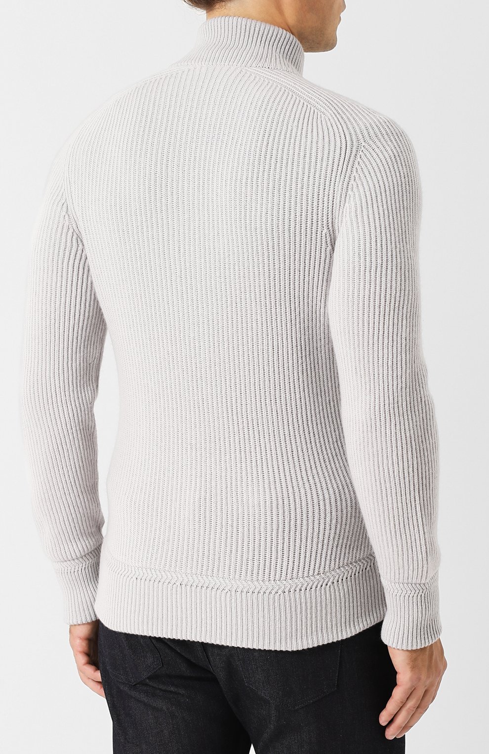 Вязаный кардиган из кашемира с отделкой из кожи TOM FORD, арт. BRK77/TFK457, фото 4