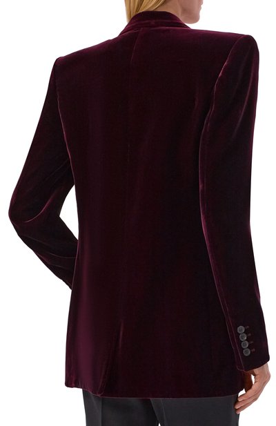 Бархатный жакет SAINT LAURENT, арт. 739698/Y525R, фото 4
