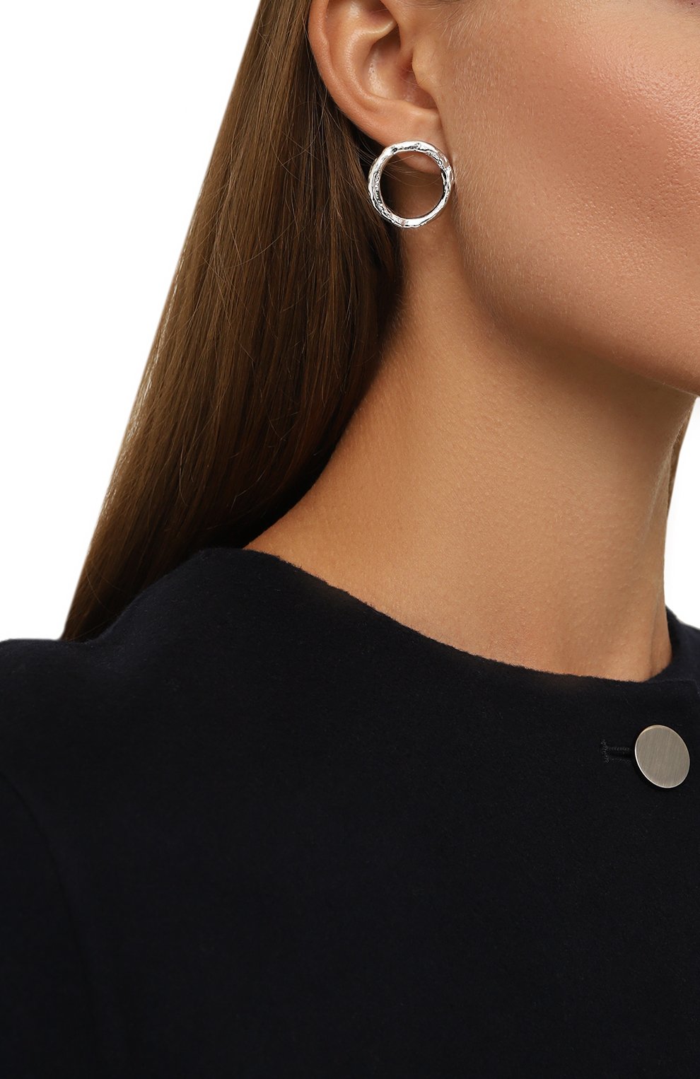 Серьги full circle SEVENWORLDS серебряного цвета по цене 18600 руб., арт. SW306/2, фото 2 Серьги full circle SEVENWORLDS, арт. SW306/2, фото 2