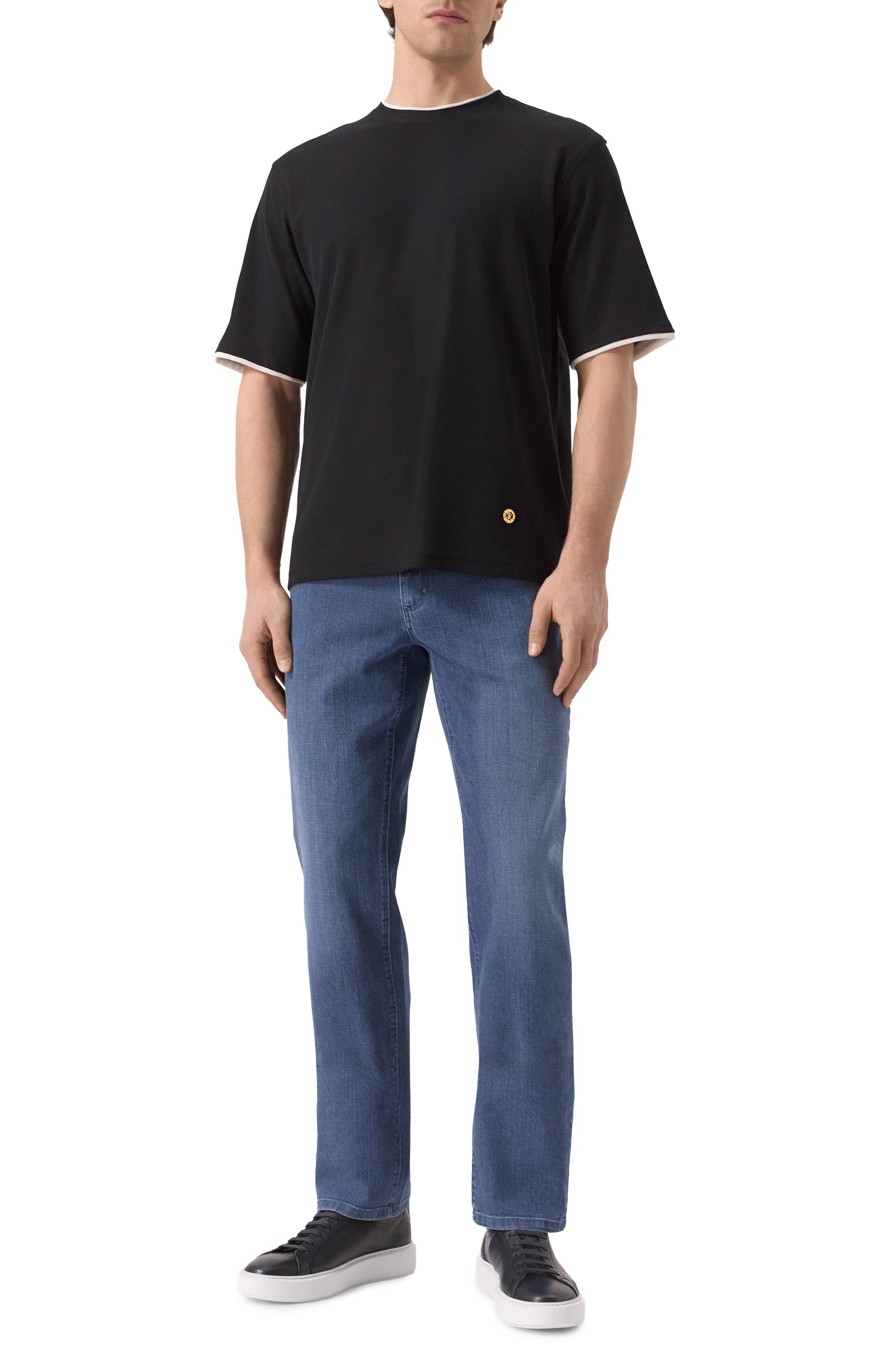 Футболка из хлопка и шелка STEFANO RICCI, арт. MNH5204390/CTK01S, фото 2