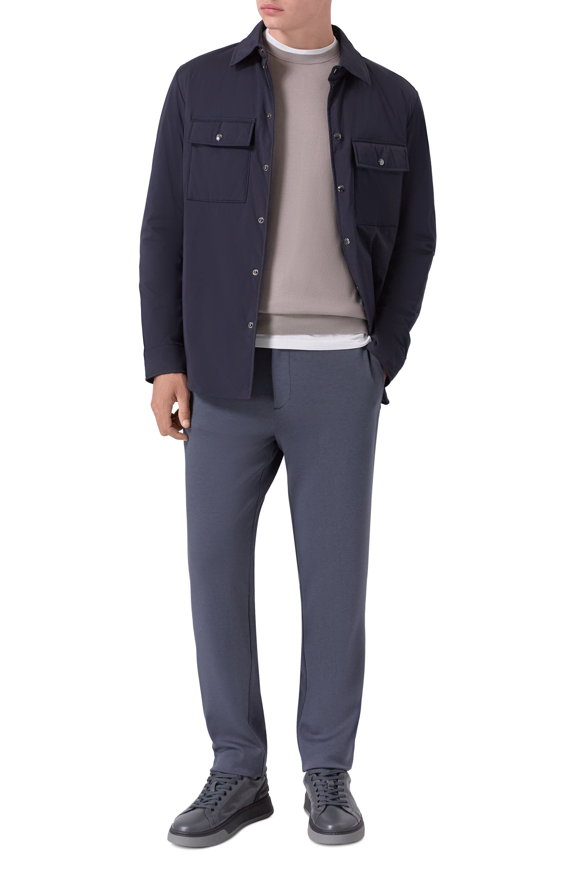 Комбинированные кроссовки milan BOGNER темно-серого цвета по цене 36600 руб., арт. 12540025, фото 2 Комбинированные кроссовки milan BOGNER, арт. 12540025, фото 2