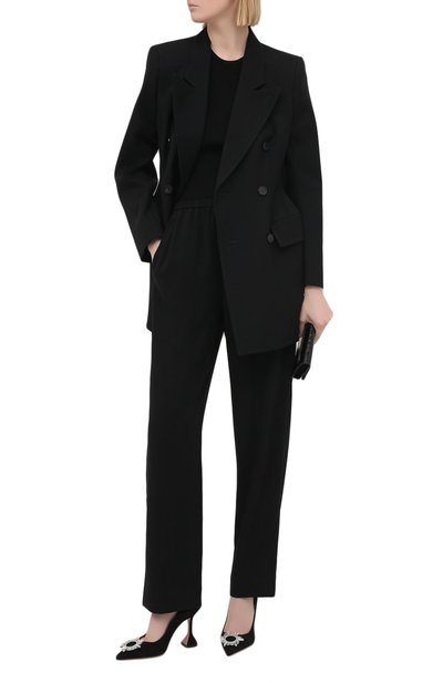 Кожаные туфли begum AMINA MUADDI черного цвета по цене 111500 руб., арт. BEGUMPUMP/SUEDE/BLACK, фото 2 Кожаные туфли begum AMINA MUADDI, арт. BEGUMPUMP/SUEDE/BLACK, фото 2