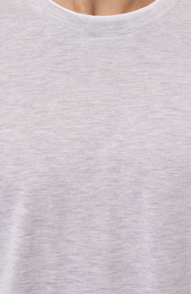 Мужская хлопковая футболка ELEVENTY серого цвета, арт. X75TSHH04 TES0H077 | Фото 5 (Принт: Без принта; Рукава: Короткие; Длина (для топов): Стандартные; Материал сплава: Проставлено; Материал внешний: Хлопок; Драгоценные камни: Проставлено; Стили: Кэжуэл)