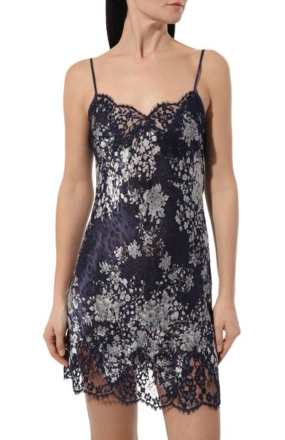 Сорочка из вискозы и хлопка LISE CHARMEL темно-синего цвета по цене 38190 руб., арт. ALH1015, фото 3 Сорочка из вискозы и хлопка LISE CHARMEL, арт. ALH1015, фото 3