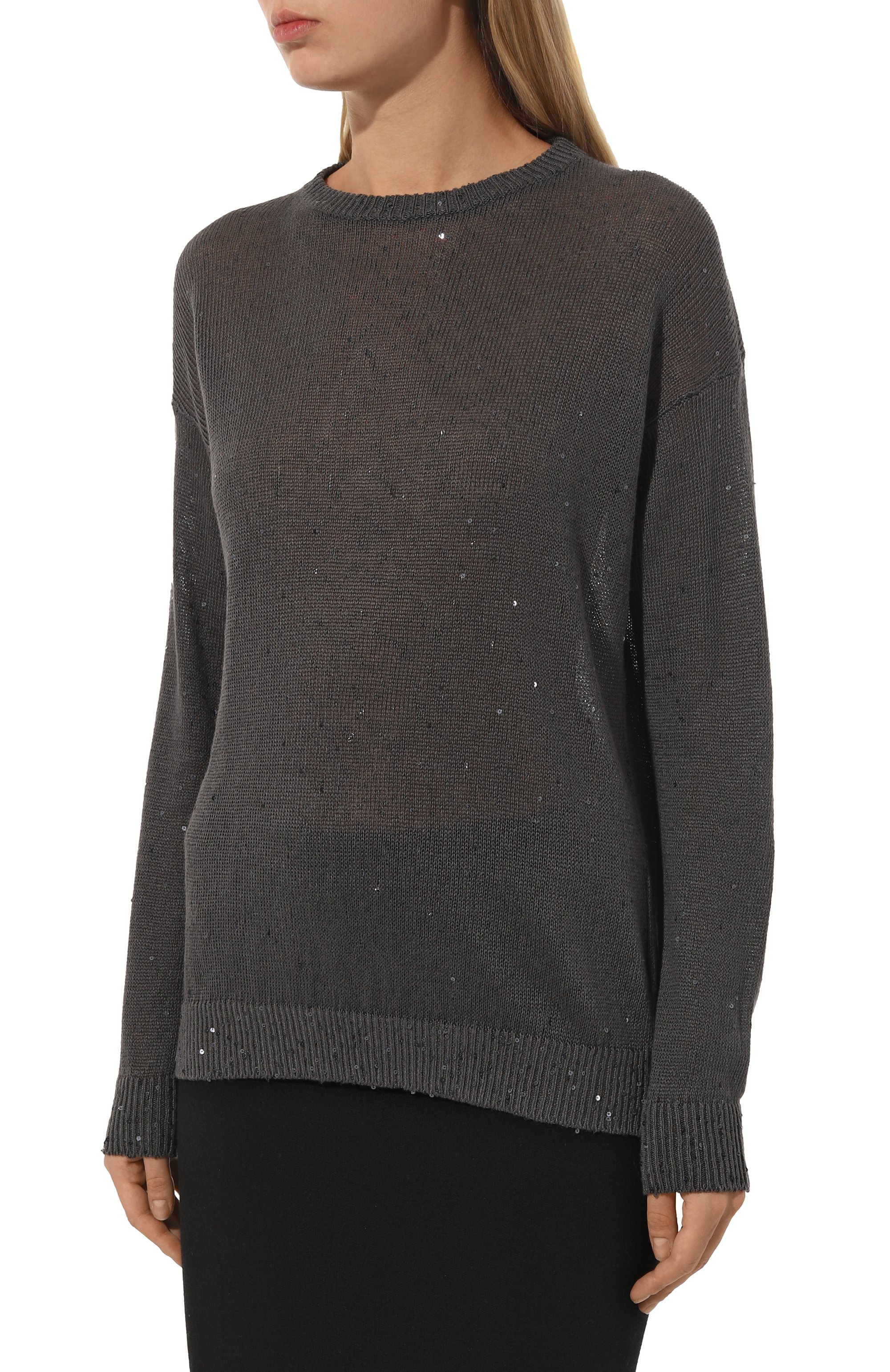 Пуловер изо льна и шелка BRUNELLO CUCINELLI, арт. M1000B1032, фото 3