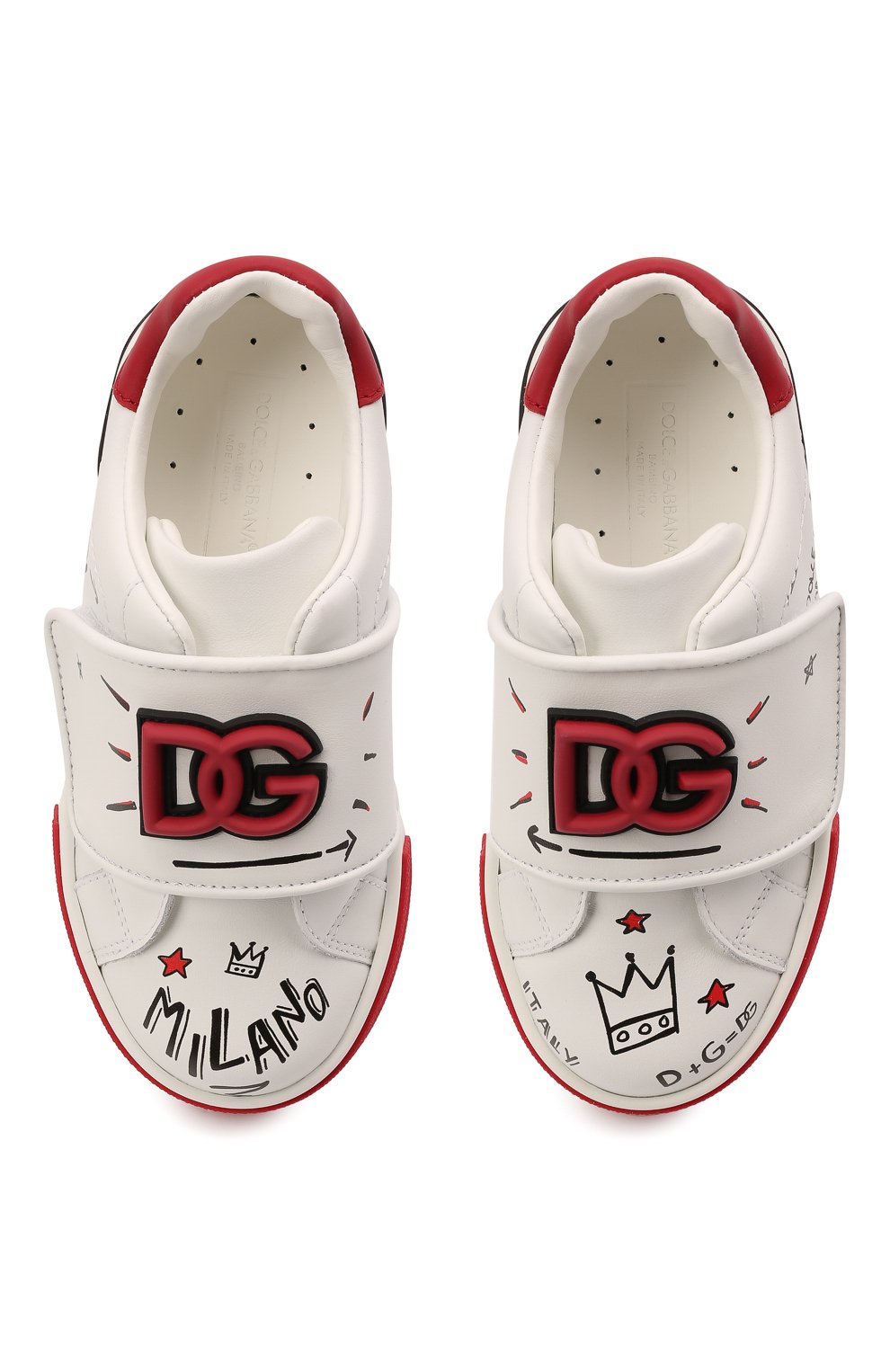 Кожаные кеды DOLCE & GABBANA, арт. DA5057/A0936/24-28, фото 4